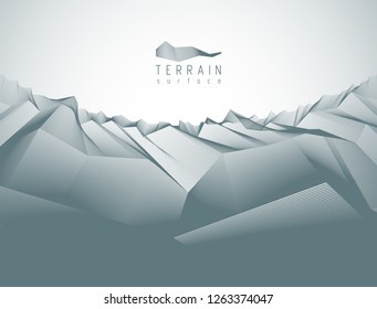 Fantastic space planet terrain vector illustration, cosmos science fiction great 3d design. Usable as abstract background with copy space for title and text.