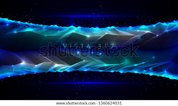 Fantastic space planet terrain vector\
illustration, cosmos science fiction great 3d design. Usable as\
abstract background with copy space for title and\
text.