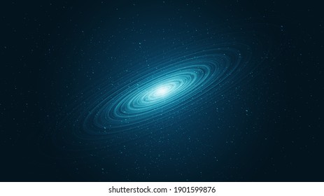 Fantastic Spiral Blue Black hole on Galaxy background with Milky Way spiral,Universe and starry concept desig,vector