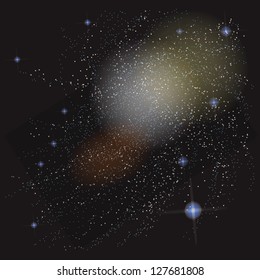 Fantastic spiral nebula by vector