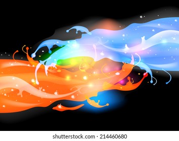 Fantastic splashing abstract background