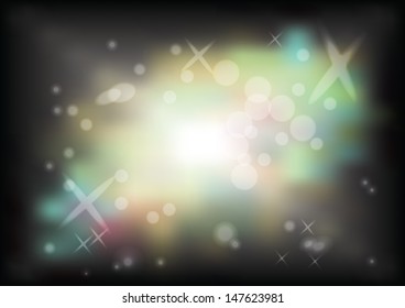 Fantastic stars on cosmic dust background at outer space, vector encapsulated postscript 
