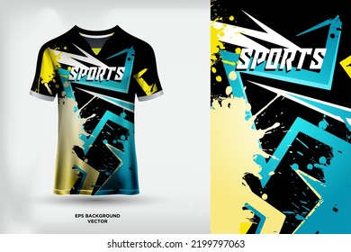 Fantastic T shirt jersey design suitable for sports, racing, soccer, gaming and e sports vector
