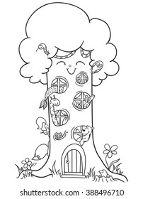 
fantastic tree coloring book