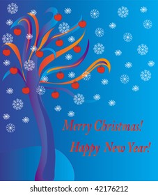 Fantastic tree holidays card