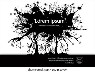 Fantastic tree. Tree. Painted by hand. Vector. Illustrator 10.