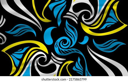 Fantastic wavy abstract design vector. Abstract floral wave background vector