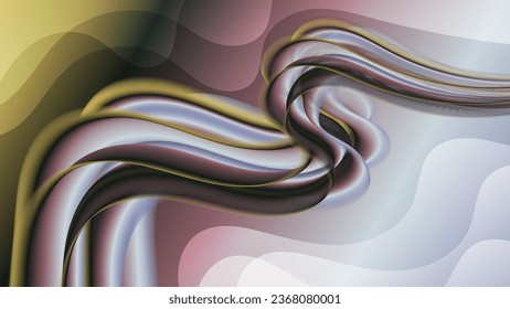 Fantastic wavy striped wallpaper in cool tones. A beautiful illustration for interior decoration, corporate designs, blogs, postcards, posters and your other projects. Vector. 