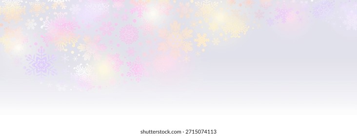 Ilustração de fundo de inverno fantástico: Iluminação de floco de neve