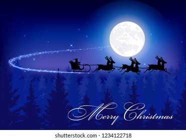 Fantastic winter landscape on Christmas.