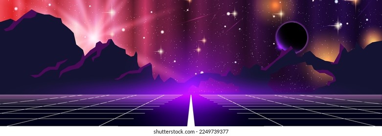 Fantástico mundo, exoplaneta exoplaneta ilustración de concepto vectorial. Banner web, plantilla de diseño de encabezado