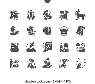 Fantasy 2 Well-crafted Pixel Perfect Vector Solid Icons 30 2x Grid for Web Graphics and Apps. Simple Minimal Pictogram