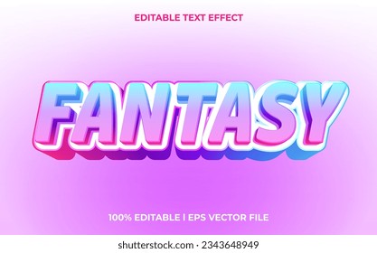 Fantasy 3d text effect with blue ice theme. colorful typography for products tittle