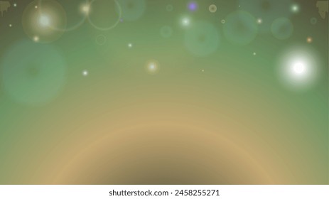 Diseño de fondo de círculos de Bokeh desenfocados Abstractas de fantasía.  Navidades Vector de nieve Ilustración Horizontal. Impresión cósmica. Confeti brillante. Bueno para Anuncios, pósters, portadas, volantes, tarjetas.