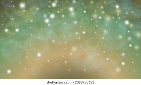 Fantasy Abstract Defocused Light Spot Background Design. Christmas snowfall Vector Horizontal Illustration. Cosmic Print. Glitter confetti. Good for Banners, Posters, Covers, Flyers, Cards.