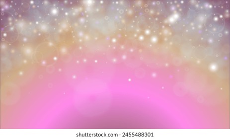 Diseño de fondo de punto de luz desenfocado Abstractas de fantasía. Navidades Vector de nieve Ilustración Horizontal. Impresión cósmica. Confeti brillante. Bueno para Anuncios, pósters, portadas, volantes, tarjetas.