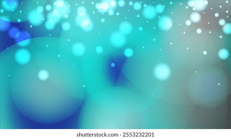 Fantasy abstrakte defokussierte Lichtfleck Hintergrunddesign. Weihnachten Schneefall Vektor horizontale Illustration.  Glitzer-Konfetti. Winter Schneehimmel. Magische Illustration für das neue Jahr. Schneeflocken