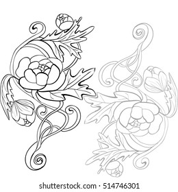 Fantasy abstract flowers 