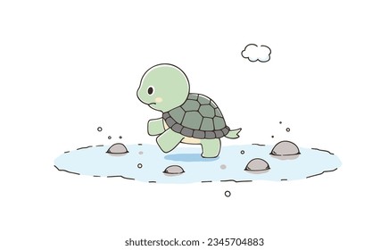 Fantasy Adventure: Cartoon Turtle's Whimsical World and Creative Exploration