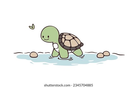 Fantasy Adventure: Cartoon Turtle's Whimsical World and Creative Exploration
