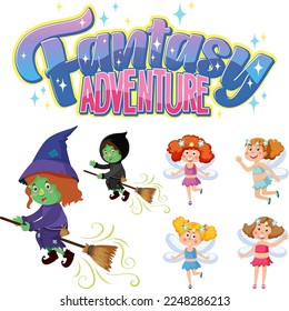 Fantasy Adventure Text Design Illustration