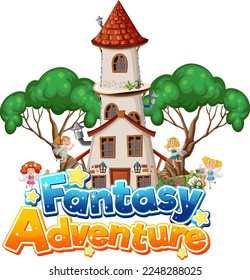 Ilustración de diseño de texto de aventura