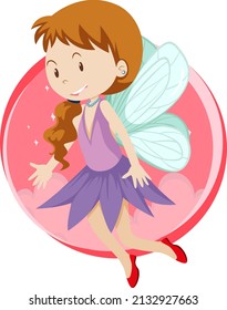 Fantasy angel character on white background illustration