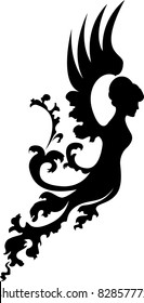 Fantasy angel silhouette