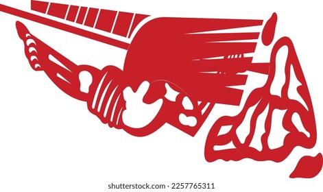 Fantasy angel silhouette stock illustration, BAD BOY Logo "BAD Boy" in red