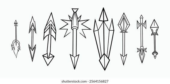 Fantasy Arrow Vector Collection for Designers.