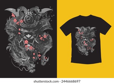 Fantasy Asian Art Dragon Tee. Beautiful Ancient Coloring Beast Reptile,Mythology Animal,Japan Chinese Tattoo Graphic Festival Dragon,China Decoration Japanese Religion Monster.