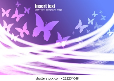 Fantasy background with butterflies