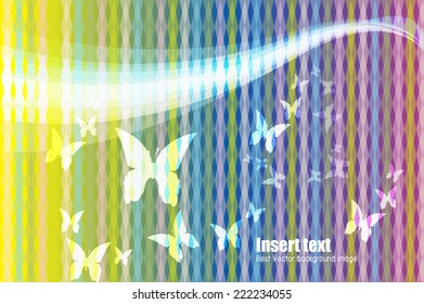 Fantasy background with butterflies