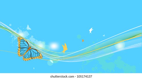  fantasy background with butterfly