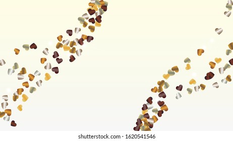 Fantasy Background with Confetti of Glitter Hearts Particles. Sparkle Lights Texture. St. Valentine Day. Disco pattern. Light Spots. Star Dust. love Background. Design for Poster.