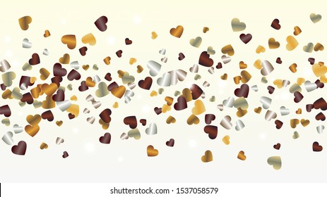 Fantasy Background with Confetti of Glitter Particles. St. Valentine Day. Disco pattern. Light Spots. Explosion of Confetti. Glitter Vector Illustration. Design for Cover.