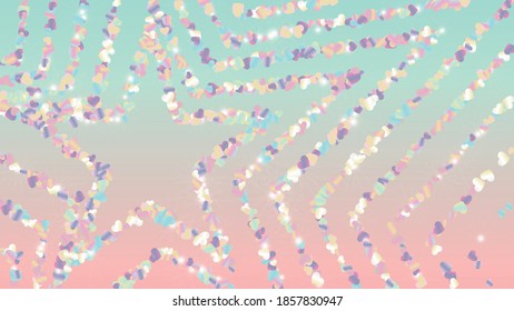 Fantasy Background with Confetti of Glitter Particles. St. Valentine Day. Disco pattern. Light Spots. Explosion of Confetti. Glitter Vector Illustration. Design for Advertisement.