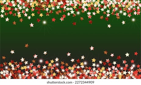 Fondo de fantasía con confetti de partículas brillantes. Sparkle Luces Textura. Patrón de aniversario. Puntos de luz. Star Dust. Explosión de Confetti. Diseño para Volante.