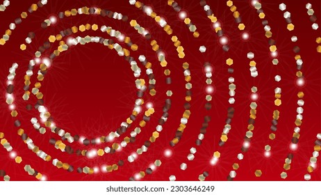 Fantasy Background with Confetti of Glitter Particles. Sparkle Lights Texture. Anniversary pattern. Light Spots. Star Dust. Explosion of Confetti. Design for Cover.