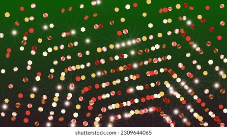 Fantasy Background with Confetti of Glitter Particles. Sparkle Lights Texture. Celebration pattern. Light Spots. Star Dust. Explosion of Confetti. Design for Print.
