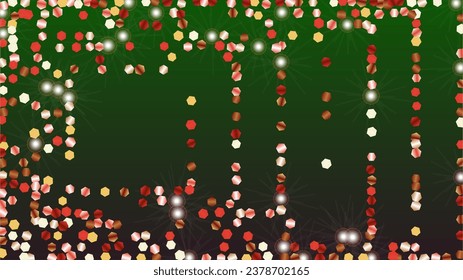 Fantasy Background with Confetti of Glitter Particles. Sparkle Lights Texture. Disco pattern. Light Spots. Star Dust. Explosion of Confetti. Design for Template.