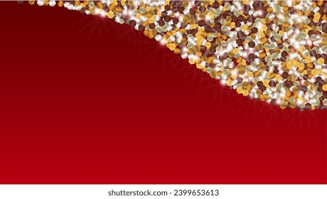 Fantasy Background with Confetti of Glitter Particles. Sparkle Lights Texture. Disco pattern. Light Spots. Star Dust. Explosion of Confetti. Design for Web.