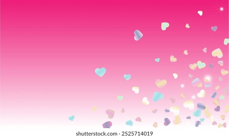 Fantasy Background with Confetti of Glitter Particles. St. Valentine Day. Birthday pattern. Light Spots. Explosion of Confetti. Glitter Vector Illustration. Design for Invitation.