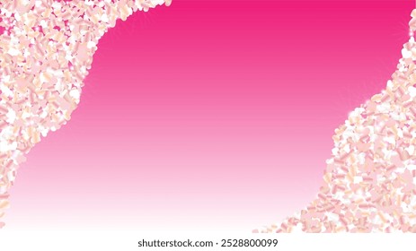 Fantasy Background with Confetti of Glitter Particles. St. Valentine Day. Disco pattern. Light Spots. Explosion of Confetti. Glitter Vector Illustration. Design for Flyer.