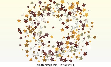 Fantasy Background with Confetti of Glitter Star Particles. Sparkle Lights Texture. Holiday pattern. Light Spots. Star Dust. Christmass Design. Explosion of Confetti. Design for Invitation.