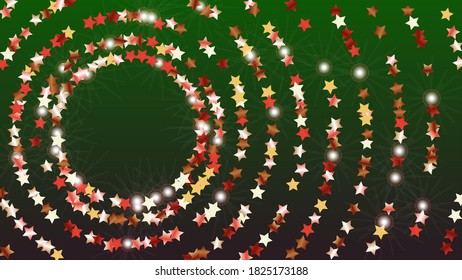 Fondo de fantasía con confetti de partículas de estrella brillante. Sparkle Luces Textura. Patrón de cumpleaños. Puntos de luz. Star Dust. Diseño de Navidad. Explosión de Confetti. Diseño para tarjeta.