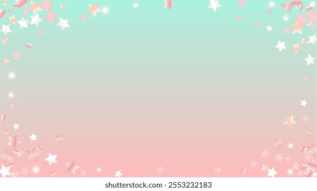 Fantasy-Hintergrund mit Konfetti aus Glitzer-Sternpartikeln. Leuchttextur für Funkeln. Partymuster. Lichtflecken. Sternenstaub. Weihnachtsdesign. Explosion von Konfetti. Design für Cover.