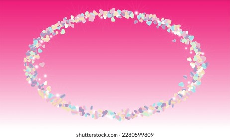 Fantasy Background with Confetti of Hearts Glitter Particles. St. Valentine Day. Christmas pattern. Light Spots. Explosion of Confetti. Glitter Vector Illustration. Design for Sale.