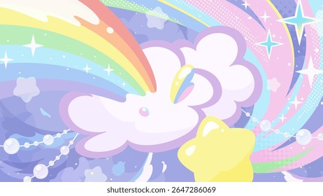 Fantasy background illustration for unicorn_16:9