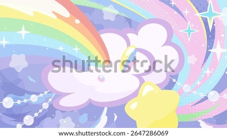 Fantasy background illustration for unicorn_16:9